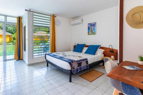 Le KAWAN NID, Marie-Galante appartement avec climatisation, wifi , à proximité d'une plage et d'une piscine privée